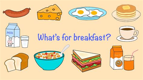 Breakfast Vocabulary For Children Breakfast Flashcards Youtube