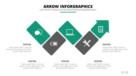 5 Step Arrow Diagram For Powerpoint Visual Spiders