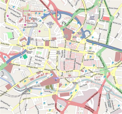 Map Of Leeds Uk Free Printable Maps