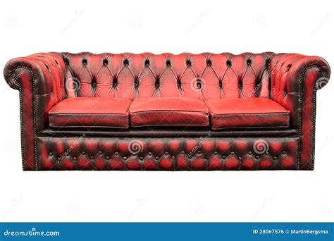 Vintage Red Sofa Isolated On White Stock Photo Image Of Background