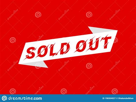 Sold Out Square Sticker Sold Out Sign Stock Vector Illustration Of