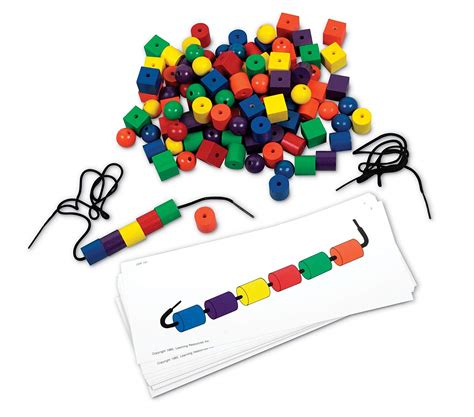 Learning Resources Sequencing Beads And Pattern Cards Lacing