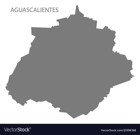 Aguascalientes Mexico Map Grey Royalty Free Vector Image