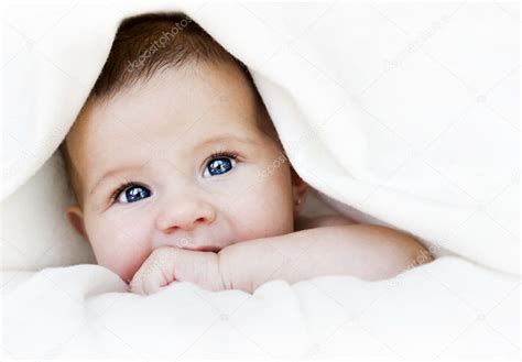 Baby Under Blanket — Stock Photo © Zdenkam 12302401