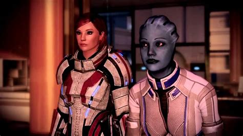 Mass Effect 2 Liara And Femshep Romance All Scenes Youtube