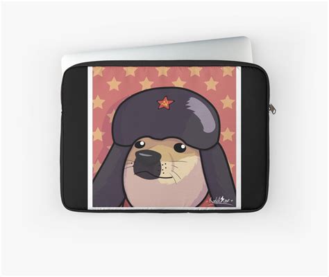 Communist Doggo Laptop Sleeve By Kodatzune Redbubble