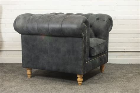 $6.00 coupon applied at checkout save $6.00 with coupon. Bespoke Grey Leather Chesterfield Armchair Sale - Only £600