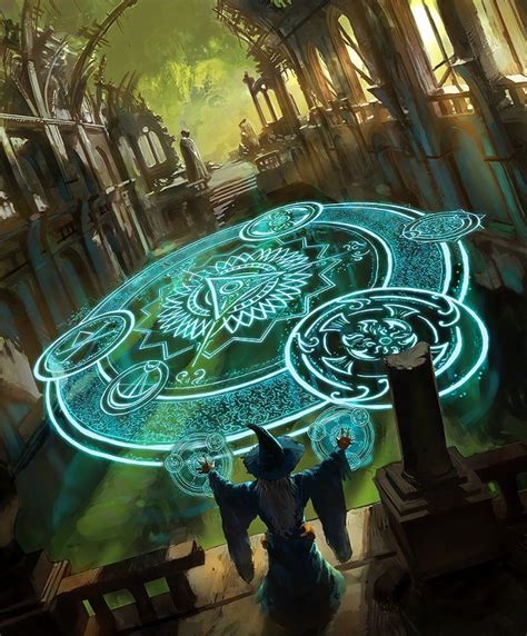 Card Grand Summoning Fantasy Wizard Dark Fantasy Art Fantasy Artwork