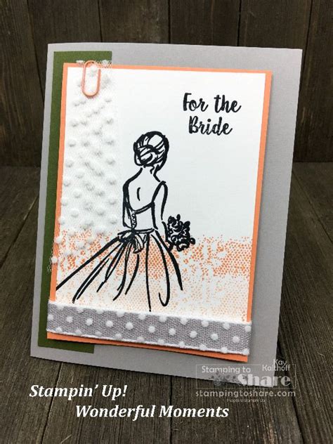 How To Make A Bridal Shower Card With Stampin Up Wonderful Moments
