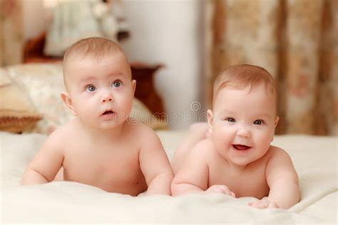 Two Twin Babies Girls Stock Photo Image Of Childhood 54939808