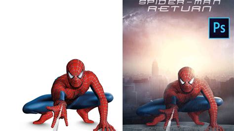 Spiderman Photoshop Manipulation Warm Photo Effects Tutorial In