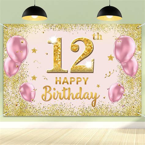 Amazon Com PAKBOOM Happy Th Birthday Backdrop Banner Birthday Party Decorations Supplies