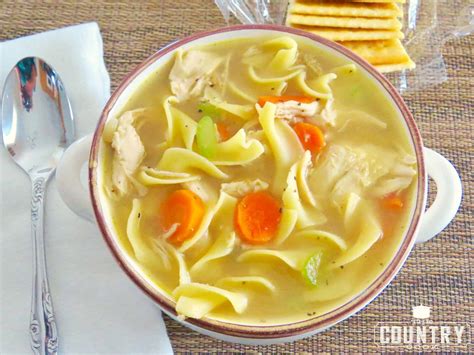 Add your desired cooking liquid (about 1½ to 2 cups or enough to cover the breasts) add your desired seasonings. One-Pot Chicken Noodle Soup - The Country Cook