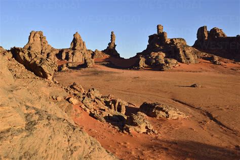 Algeria Sahara Tassili Najjer National Park Tassili Tadrart Rocks