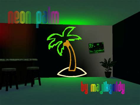 Majikgoldys Neon Lights Palm Tree Wall Decor