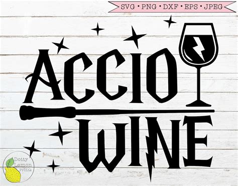 Harry Potter svg Mom svg Wine svg Hogwarts svg Wand svg Accio | Etsy