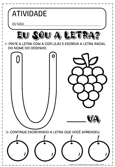 Atividade Pronta Letra U A Arte De Ensinar E Aprender