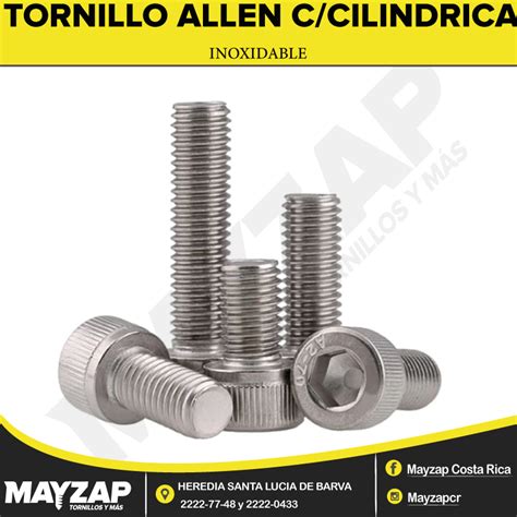 Tornillo Allen Cilindrico Inoxidable Mayzap Tornillos Y Herramientas