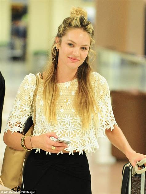 Make Up Free Candice Swanepoel Checks Into Jfk Airport With Her Cute