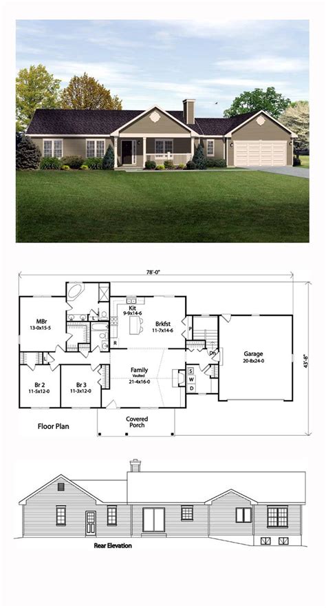 House Design Ranch House Plan 49189 Total Living Area 1789 Sq Ft