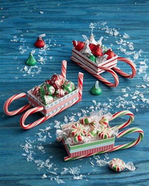Candy Cane Sleighs Diy Christmas Ts Candy Cane Crafts Candy Cane Ornament