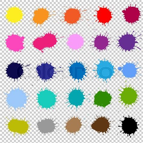Color Splash Isolated On Transparent Background With