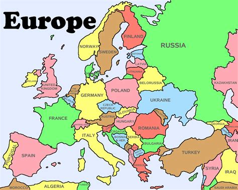 Europe Map Turkey Middle East Map