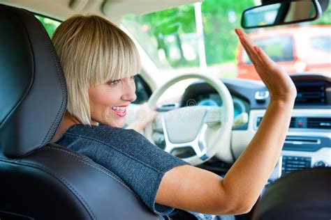 Attractive Woman Driver In Her Car Stock Image Image Of Business
