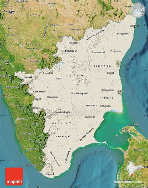 Shaded Relief Map Of Tamil Nadu Physical Outside Bank Home Com