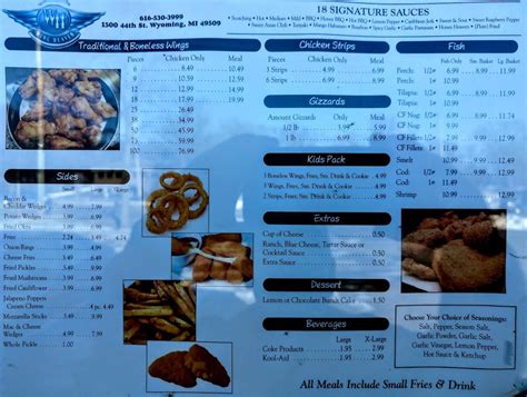 Menu At Wing Heaven Restaurant Wyoming 44th St Sw
