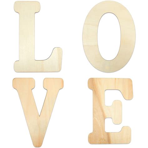 Love Unfinished Wood Cutouts Wooden Letters Word Sign For Craft