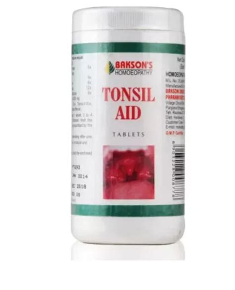 Bakson Tonsil Aid Tablets 200tab Tonsilitis Pain In Throat Sore