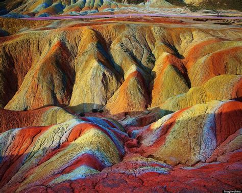 Rainbow Mountains In Chinas Danxia Landform Geological Geology In