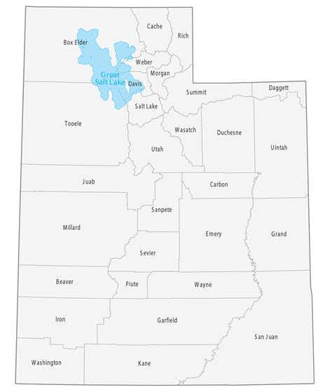 Utah Lakes And Rivers Map Gis Geography