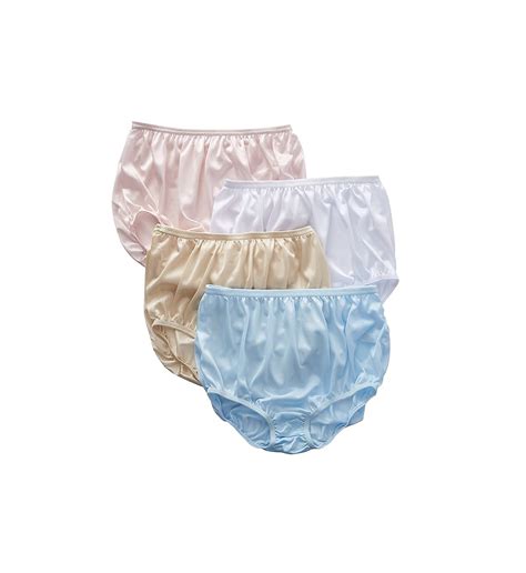 Buy Teri Women S 331 Full Cut Nylon Brief Panty 4 Pack Assorted