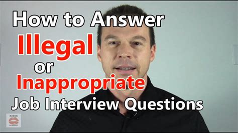 How To Answer Illegal Or Inappropriate Job Interview Questions Youtube