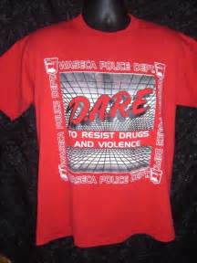 Unique Red D A R E Dare To Resist Drugs Violence Medium Or Large T Shirt Waseca Mn