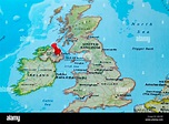 Belfast, Irlanda del Norte, Reino Unido, anclado en un mapa de Europa ...