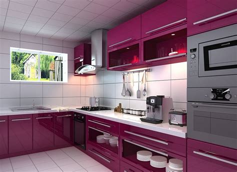 desain dapur modern warna pink thegorbalsla