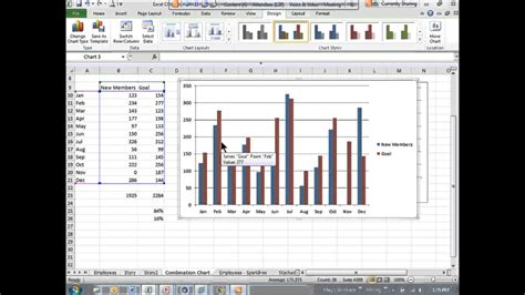 Combination Chart In Microsoft Excel Youtube