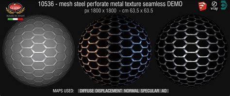 Mesh Steel Perforate Metal Texture Seamless 10536
