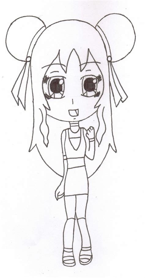 Are you looking for the best anime drawing outline for your personal blogs, projects or designs, then clipartmag is the place just for you. .: Cutie Chibi Anime Girl Outline:. by thebigblackdevil5 ...