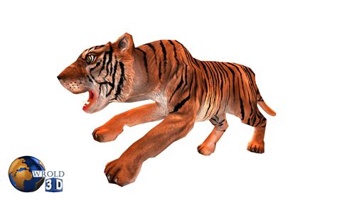 3d Model Tiger Rigged Animated Lowpoly 3d Model Vr Ar Low Poly