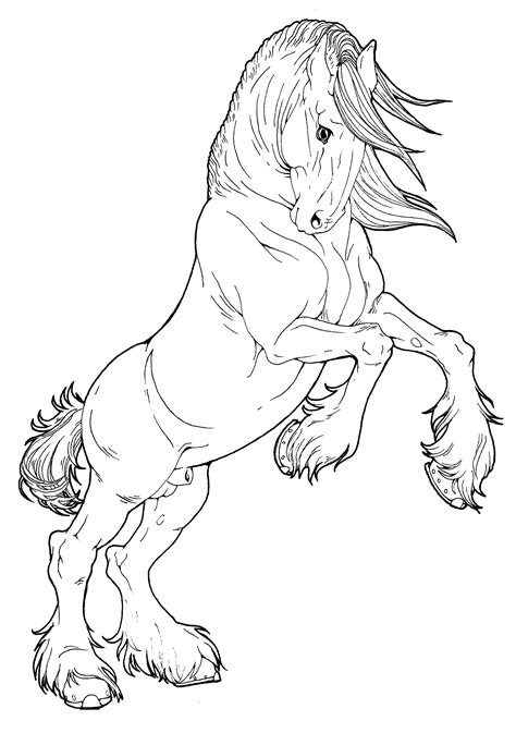 Coloring Pages Of Horses Rearing At Free Printable