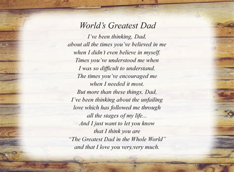 Worlds Greatest Dad Free Father Poems