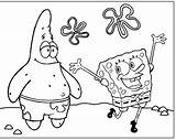 Coloring Spongebob Characters sketch template