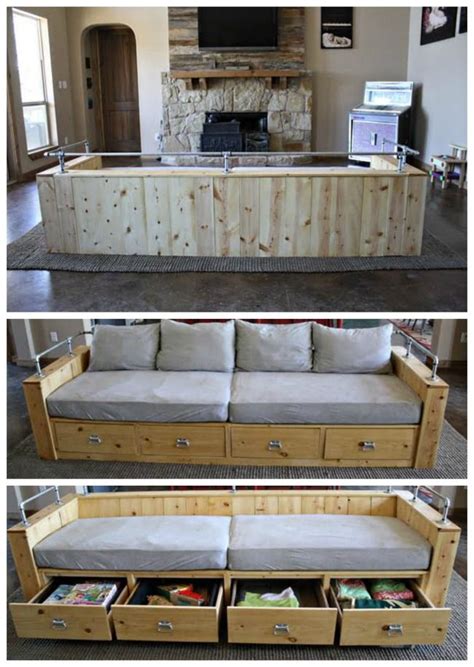 Modern Wood Storage Sofa Diy Storage Couch Diy Sofa Bed Diy Sofa