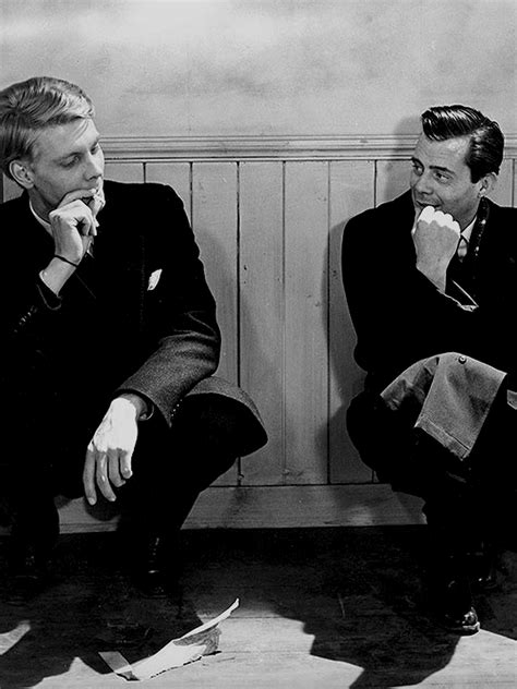 James Fox And Dirk Bogarde On The Set Of The Servant 1963 Handsome Male Models Handsome Actors