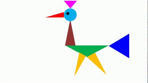 How To Make A Bird Using Mathematical Shapes Youtube