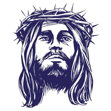 Cristo Dirige O Desenho De Esboço Projeto Do Vetor Da Arte Ilustração